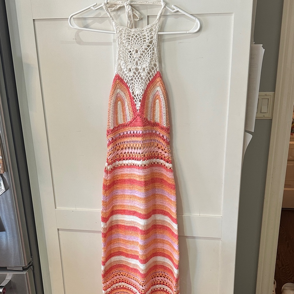 Ramy Brook Multicolor Crochet Maxi Dress